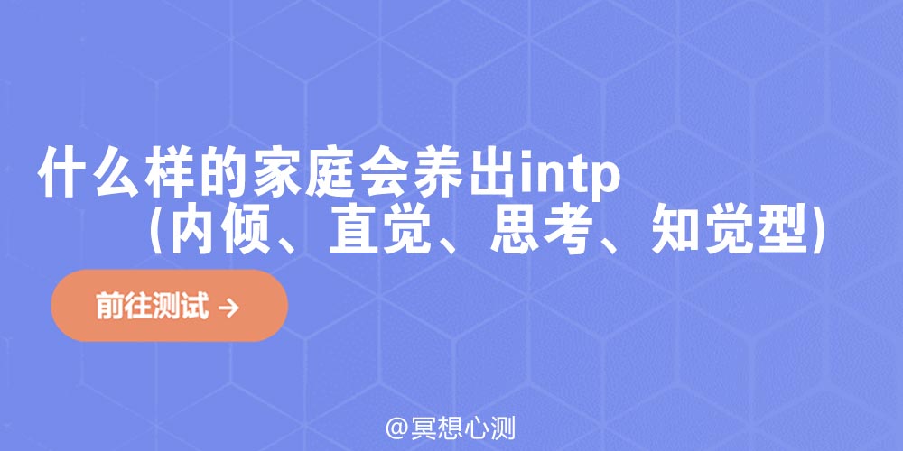 什么样的家庭会养出intp(内倾、直觉、思考、知觉型)